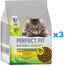 PERFECT FIT Natural Vitality Trockenfutter mit Huhn und Truthahn adulte Katzen 3x2,4 kg