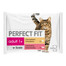 24x85g PERFECT FIT Katzennassfutter mit Huhn, Erbsen, Rindfleisch und Karotten in Sauce