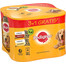 PEDIGREE Dose 4x400 g: Nassfutter mit Rindfleisch und Huhn in Gelee für adulte Hunde