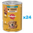 PEDIGREE Adult Dose 24x400g : Nassfutter mit Huhn und Karotten für adulte Hunde in Gelee