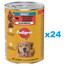 PEDIGREE Adult Dose 24x 400g: Nassvollnahrung für adulte Hunde, mit einer Mischung aus Rindfleisch und Leber, in Gelee