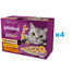 WHISKAS Adult Beutel 48x85g Nassfutter in Soße mit Huhn Gemüse Lamm Truthahn