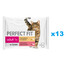 PERFECT FIT Adult Beutel 52x85g: Katzennassfutter mit Huhn, Erbsen, Rindfleisch und Karotten in Sauce
