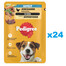 PEDIGREE Adult Beutel 24x100g: Nassfutter für adulte Hunde mit Huhn und Gemüse in Sauce