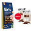 BRIT Premium By Nature Junior Medium M Chicken 15 kg + WOOLF Chicken And Rawhide Twister 2 x 100g Trockenhaut umhüllt mit Hähnchen GRATIS