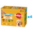 PEDIGREE Junior Mix Beutel 48x100g: Nassfutter für Welpen mit einer Mischung aus Rindfleisch, Leber und Reis, mit Huhn und Reis, mit Lammfleisch, Leber und Reis, mit Geflügel und Reis, in Gelee
