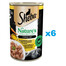 6x400 g SHEBA Nature's Collection adulte Katzen Geflügel Cocktail mit Leber und Fischöl, garniert mit Karotten in Terrine