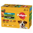 PEDIGREE Adult Mix Beutel 12x100g: Nassfutter für adulte Hunde, mit einer Mischung aus Rind und Lamm, aus Rind und Leber, mit Huhn, mit Truthahn, in Sauce