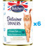 BUTCHER'S Delicious Dinners, karma dla kota, kawałki z rybą morską w galaretce, 400g x 6