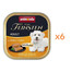 ANIMONDA Vom Feinsten Adult Nassfutter mit Huhn und Leber Pastete für Hunde 6x150g