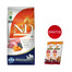FARMINA N&D Pumpkin lamb&blueberry Adult Medium Maxi 12 kg + Snacks Dental Treat Chicken Pomegranate Medium/Maxi 2x100 g GRATIS!