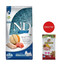 FARMINA N&D Ocean Dog Adult Mini Lachs, Kabeljau, Melone 7 kg + dentale Leckerlis für kleine Hunderassen Mini 60 g (7 St. ) GRATIS!