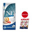 FARMINA N&D Ocean Dog Adult Medium & Maxi Lachs, Kabeljau, Kürbis, Cantaloupe-Melone 12 kg + Zahnpflege Snacks 2x100g GRATIS!