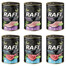 RAFI Cat Mix Geschmacks Nassfutter mit Lamm und Kaninchen für adulte sterilisierte Katzen getreidefrei 6x400 g