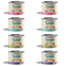 KATIDO Nassfutter Mix Geschmacks mit Pute, Thunfisch, Kalb, Kaninchen, Wildschwein, Lamm für adulte Katzen 8x200g