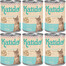 KATIDO Adult Cat Veal and Rabbit Nassfutter Kalbfleisch und Kaninchen mit Lachsöl für Katzen 6x400 g