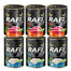 RAFI Cat Nassfutter Mix Geschmacks mit Dorsch und Ente für adulte Katzen getreidefrei 6x400g