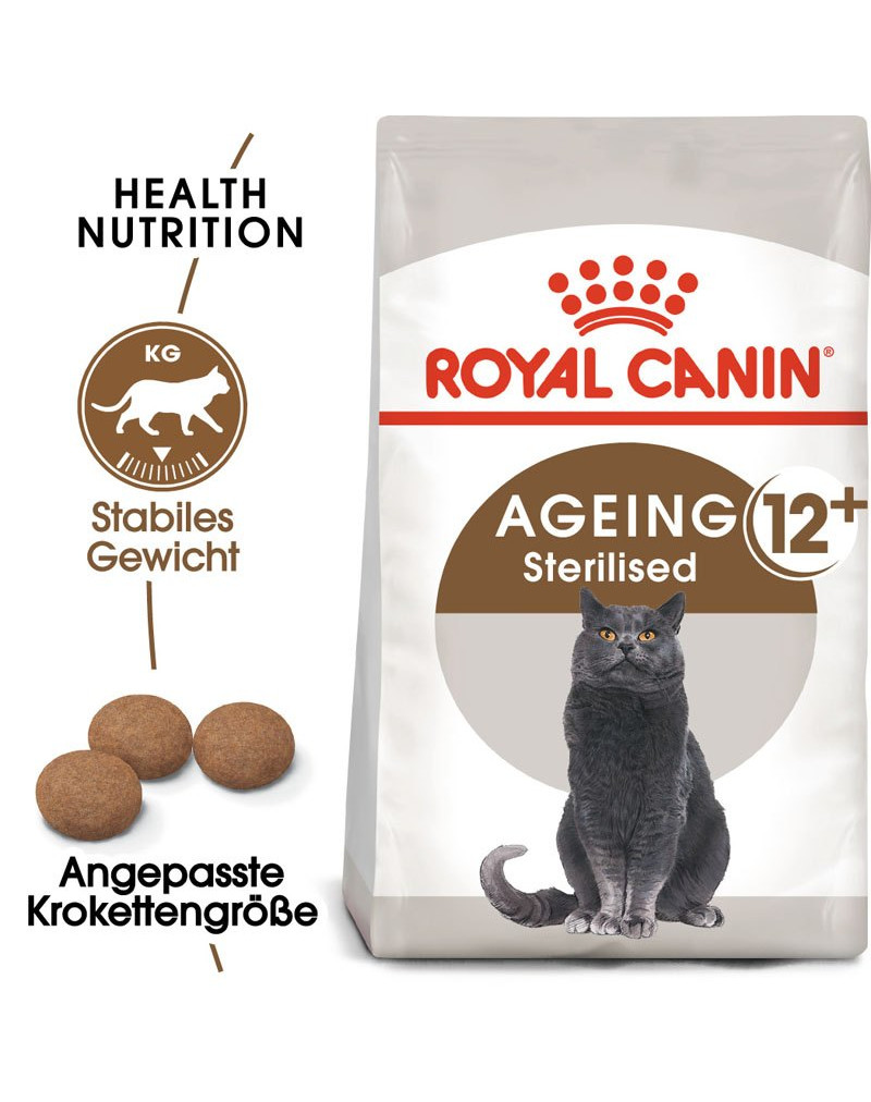 ROYAL CANIN Sterilised Ageing 12+ - 3 X 400g | Kattenvoer Voor Gecastreerde Senior Katten