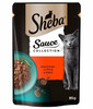 SHEBA Sauce Collection 85g: Nassvollnahrung für adulte Katzen mit Rindfleisch in Sauce