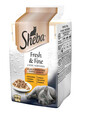 SHEBA Fresh & Fine 6x50g: Nassvollnahrung für adulte Katzen mit Huhn und Truthahn in Sauce