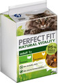 PERFECT FIT Natural Vitality Adult 1+ 6x50g: Vollnahrung für adulte Katzen auch nach der Kastration in Puten- und Hühnersauce