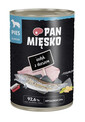 PAN MIĘSKO Nassfutter mit Pute, Dorsch und Kürbiskernen für adulte Hunde hypoallergen 400 g