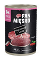 PAN MIĘSKO Nassfutter mit Schweinefleisch und Ente für Welpen hypoallergen 400 g