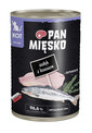 PAN MIĘSKO Nassfutter mit Pute, Lachs und Rosmarin für Kätzchen hypoallergen 400 g