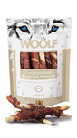 WOOLF Chicken And Rawhide Twister 100g getrocknete Haut, eingewickelt in Hühnchen
