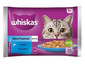 WHISKAS Adult Multipack Fisch 4x85g: Nassfutter für adulte Katzen mit Lachs und Thunfisch in Gelee