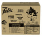 FELIX Nassfutter in Gelee Mix Fleisch Rind, Huhn, Ente und Lamm, Nassfutter für Katzen 120x85g