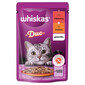 WHISKAS Adult 85 g: Nassfutter für adulte Katzen mit Rindfleisch und Geflügel in Gelee