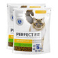 PERFECT FIT Sensitive 1+ 2x750g: Trockenvollnahrung mit Truthahn für adulte Katzen